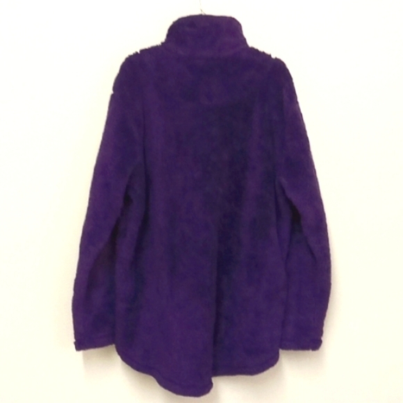 *Final Price* Lauren James Purple Linden Fluffy Sherpa Pullover Shirt Jacket - Picture 4 of 5